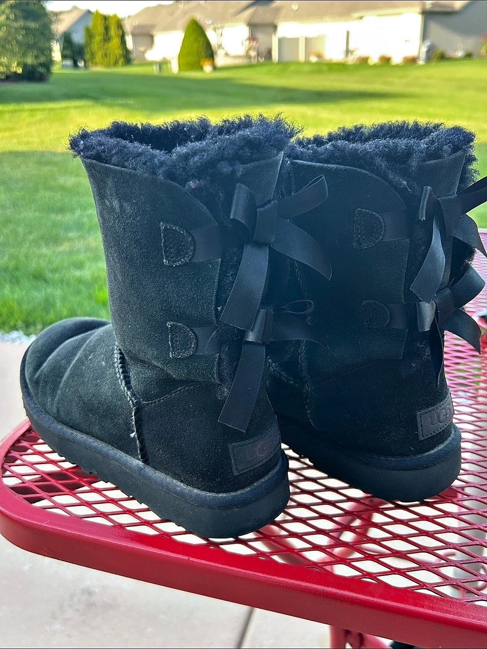 UGG Bailey Bow Boots Black US 7